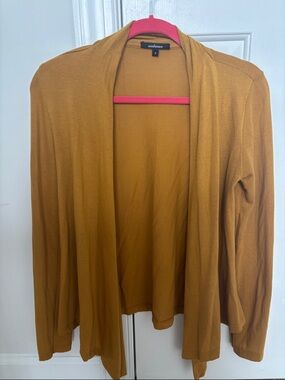 Ambiance Open Front Cardigan in Mustard